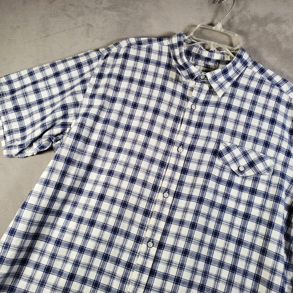 Mountain Khakis Shirt‎ Mens XL Blue Plaid Short Sleeve Hiking Outdoor Gorpcore